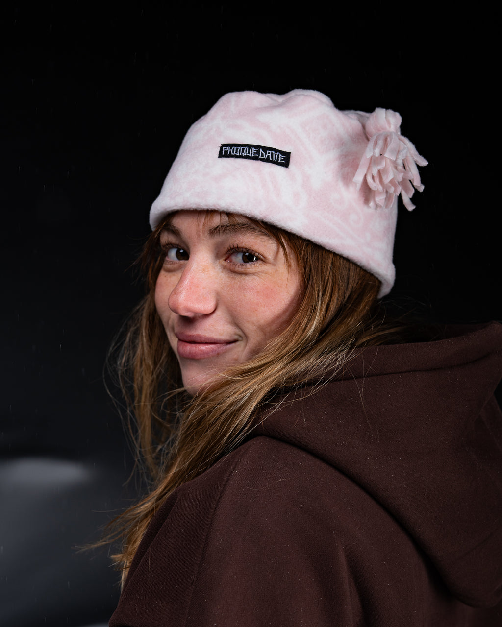 Pink Tassel Beanie